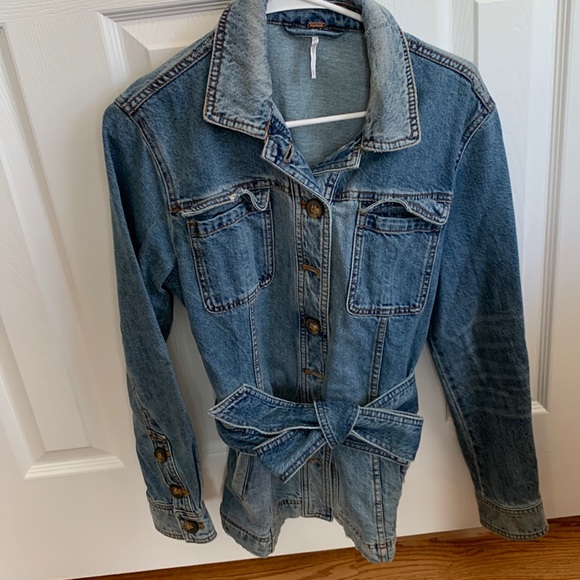 Free People Jackets & Blazers - Free People belted jean jacket. Size XS